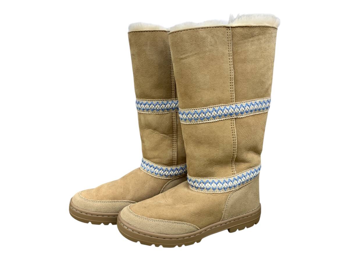 UGG australia (アグオーストラリア) SUNDANCE REVIVAL ムートン ロングブーツ 5605O US7 24㎝ ブラウン レディース/025拍卖