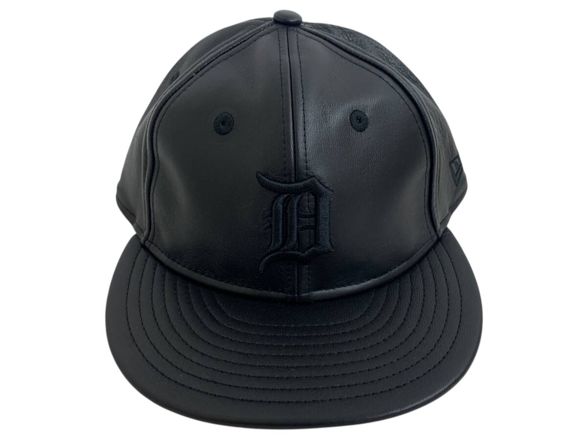 NEWERA (ニューエラ) レザーキャップ GENUINE LEATHER CAP 本革 MLB デトロイト・タイガース 60585324 F ブラック メンズ/004拍卖
