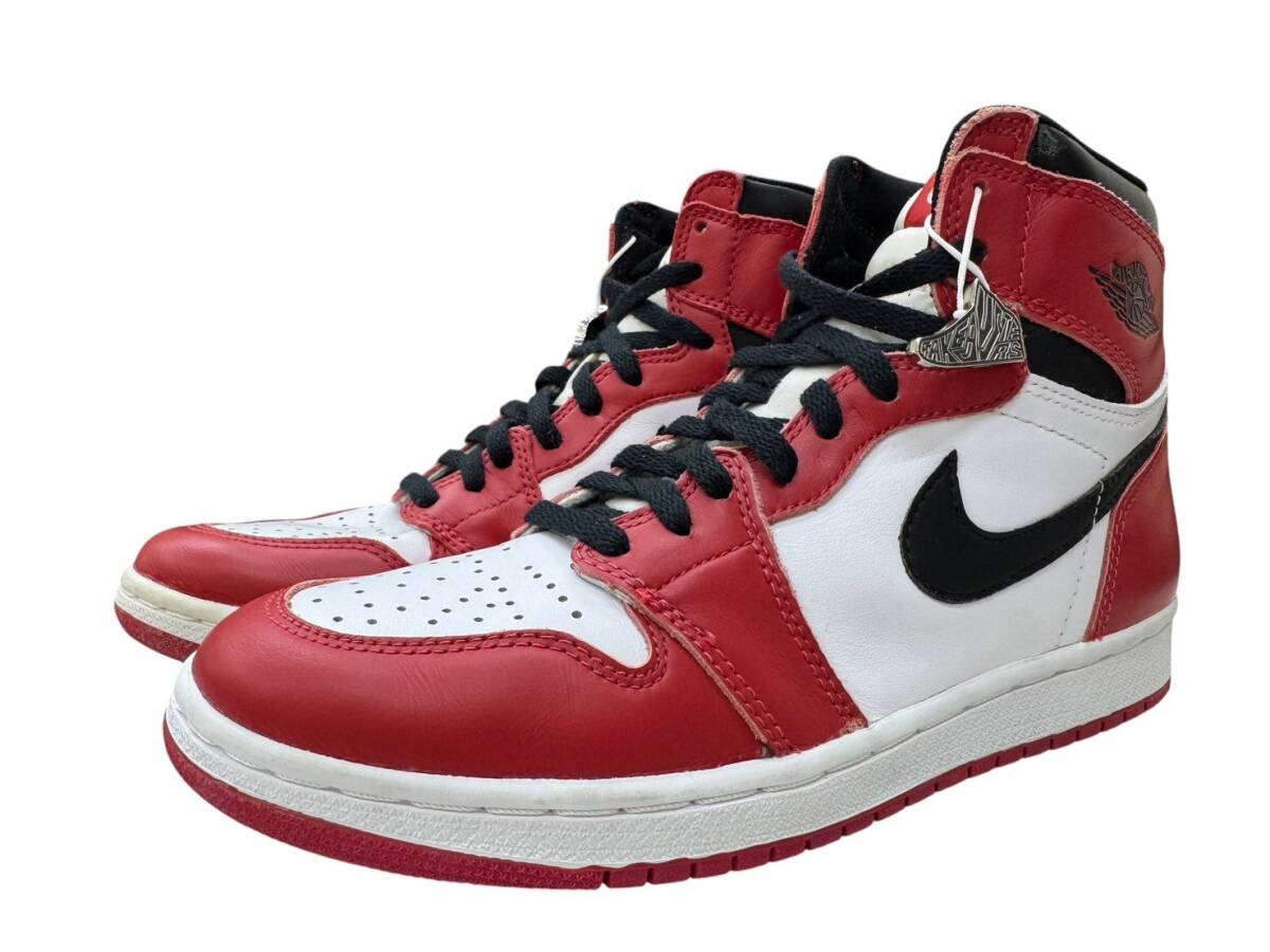 鑑定済み NIKE (ナイキ) AIR JORDAN 1 CHICAGO エアジョーダン1 シカゴ 94年復刻 130207-101 US8.5 26.5cm スニーカー/028拍卖