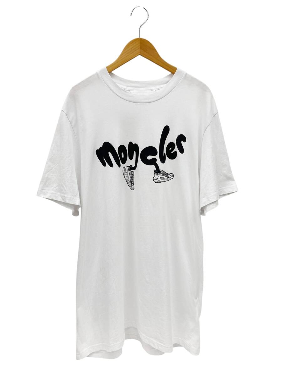 MONCLER (モンクレール) 24SS ランニンググラフィック Tシャツ 半袖 J10918V00013-8390T 3XL ホワイト メンズ/028拍卖