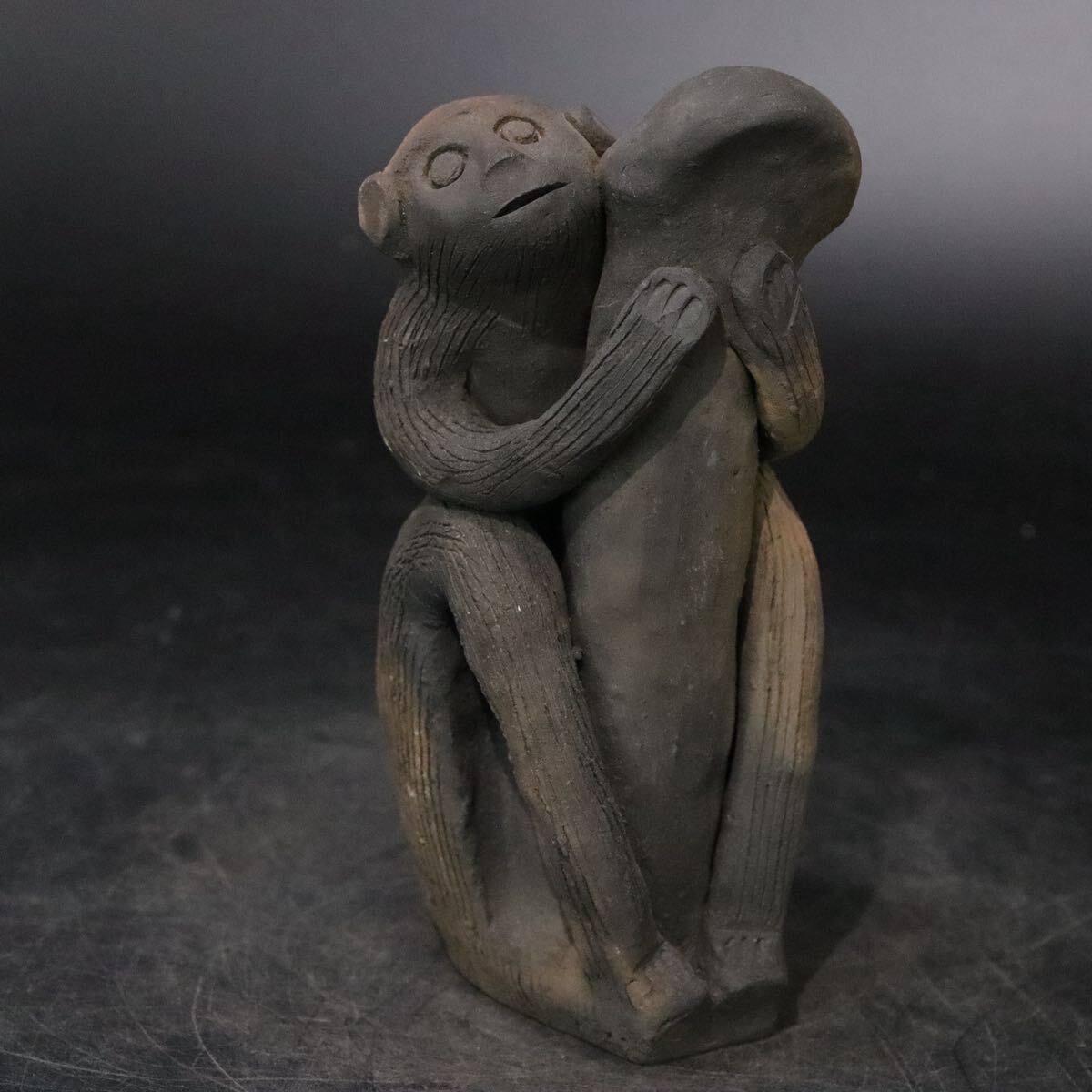 木の葉猿 珍品 ・ 珍宝 縁起 猿 土人形 / 熊本県 民間信仰 検索: 民仏 民衆仏 陰陽神 農民美術 .B597拍卖