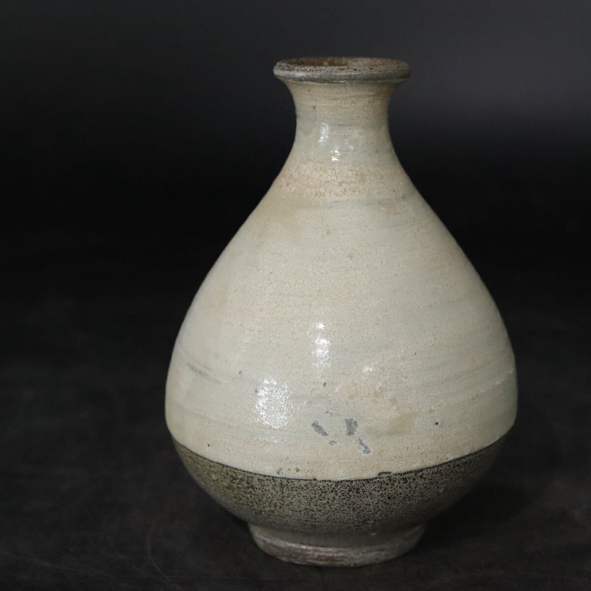 時代 粉引 無地刷毛目 李朝 徳利 / 朝鮮古美術 酒器 花器 一輪挿し 検索: 鶏龍山 .B618拍卖