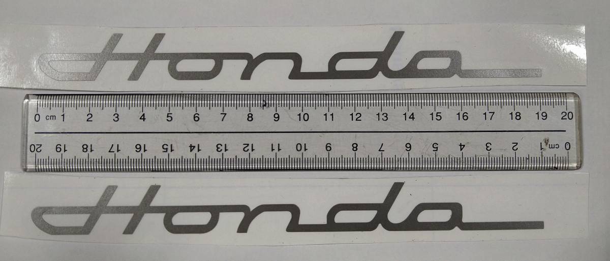 デカール ステッカー シルバー USホンダ HONDA 2枚 クラシック コンピューターカット拍卖