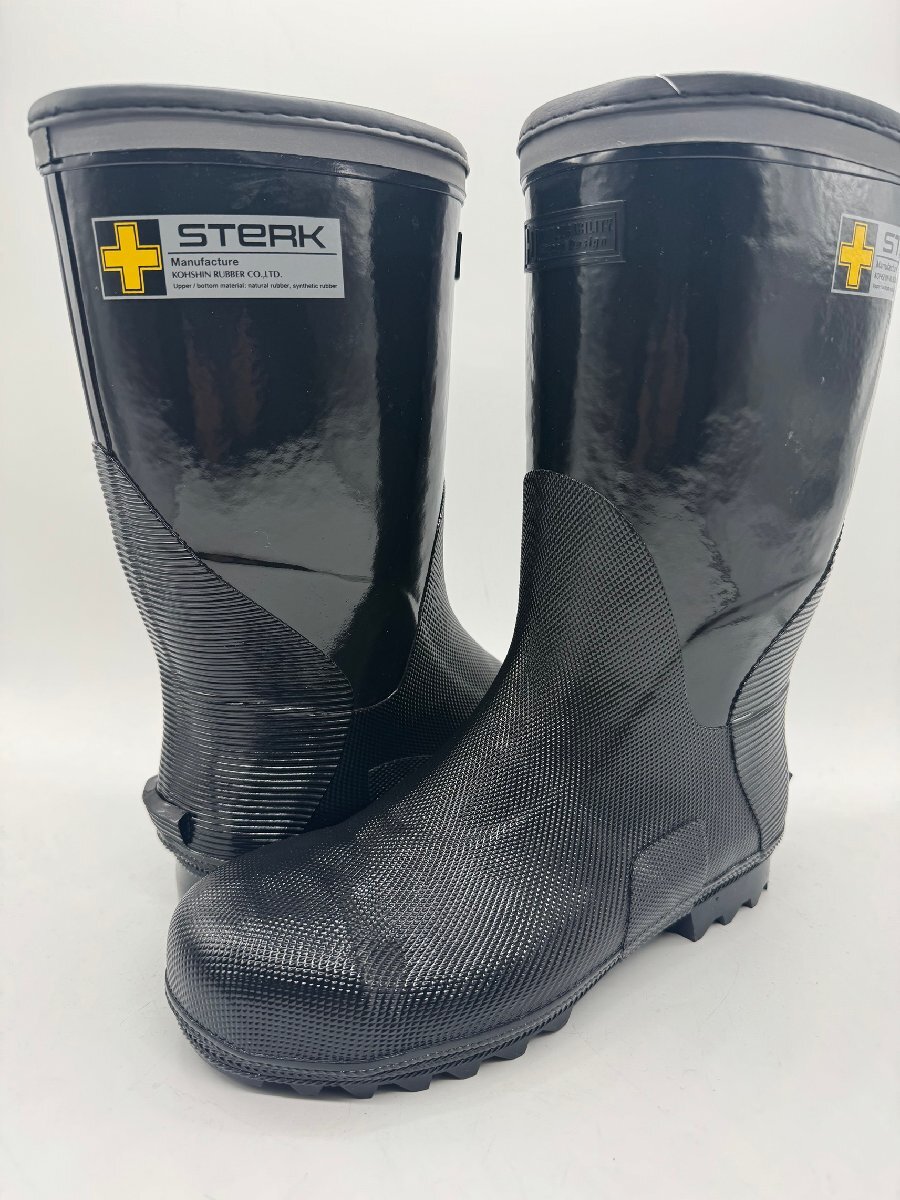 29cm ステルクセーフティー SBHD-3127 プロ仕様長持ち設計の安全長靴 鋼製先芯入り 弘進ゴム 反射テープ 黒 ブラック セーフティブーツ拍卖