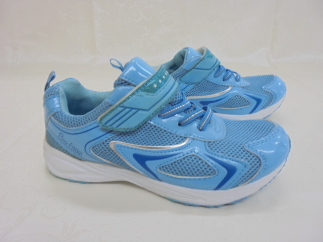 【KCM】JHKS-102-21.0★長期展示品★キッズ ガールズ スニーカー ライトブルー系 21.0cm拍卖