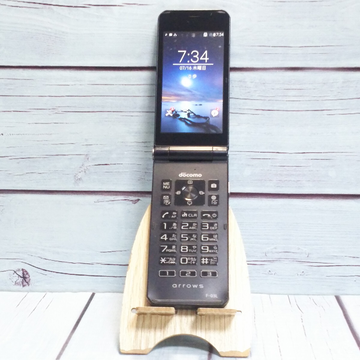 docomo arrows 富士通 ケータイ F-03L ブラック 本体 白ロム SIMロック解除済み SIMフリー C570980拍卖