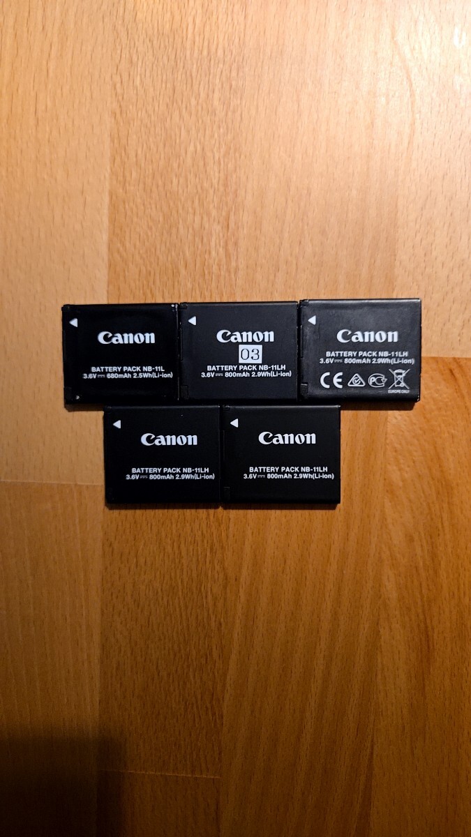 Canon NB-11L,NB-11LH バッテリーパック 純正品 5個セット拍卖