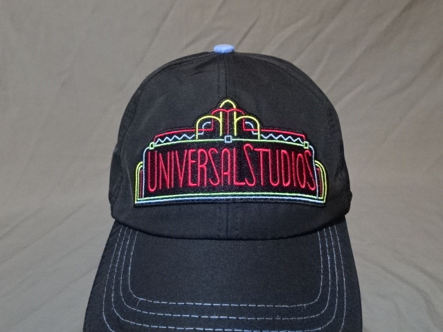 激レア USA購入 アメリカ企業モノ ユニバーサルスタジオ USA 【UNIVERSAL STUDIOS USA】ロゴ刺繍入り ナイロンキャップ ブラック 中古良品拍卖