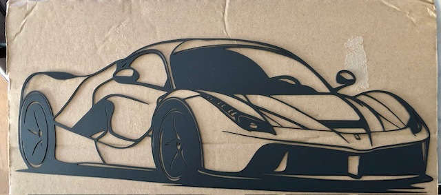 誰も持ってない? 送料無料!お部屋に・玄関・ガレージに!ラ・フェラーリシルエット アート金属パネル拍卖