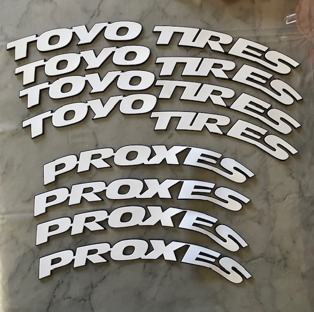 値下げ!TOYOTIRES PROXES トーヨータイヤロゴ タイヤ用ラバーデカール 送料サービス 検索用ドリフト ワイスピ スポコン拍卖