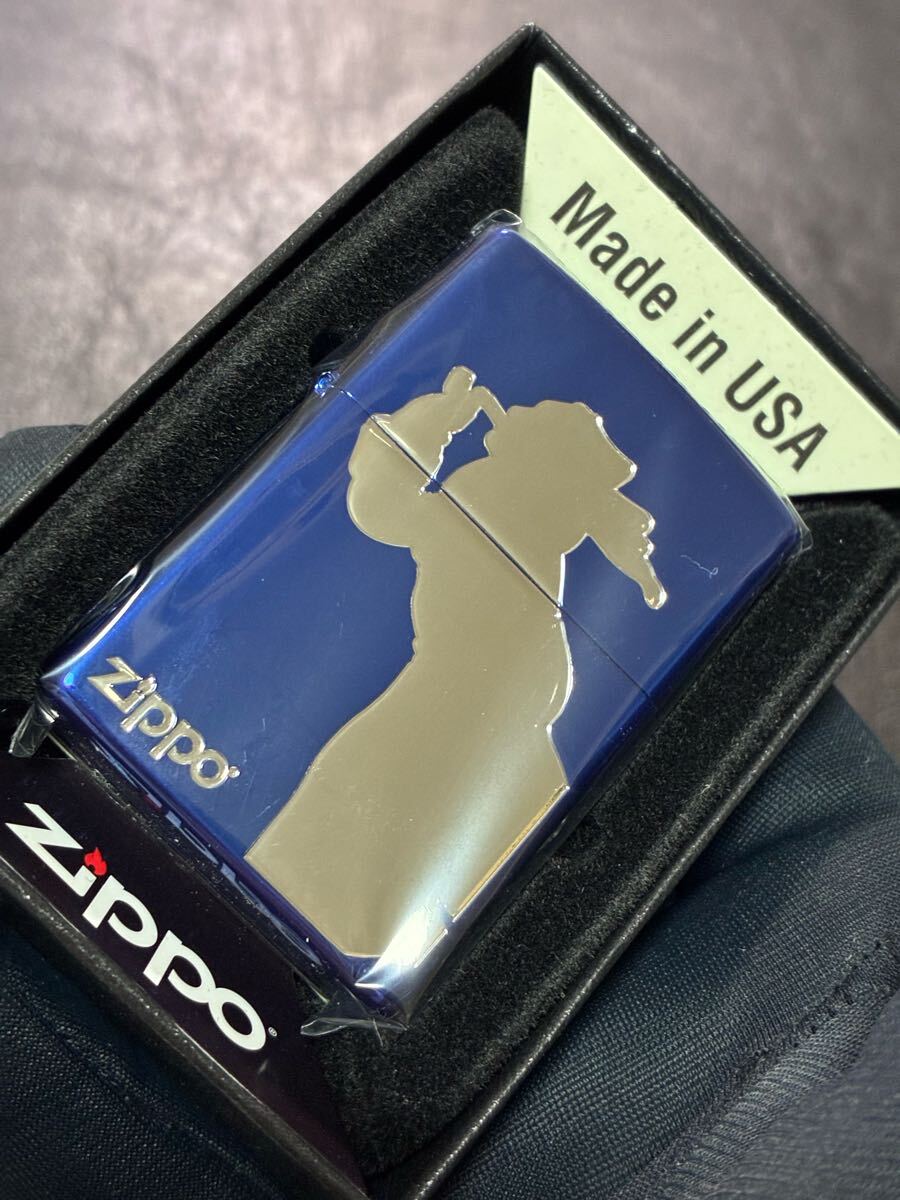 zippo ウィンディ ブルー 前面刻印 希少モデル 2025年製 WINDY ケース 保証書付き拍卖