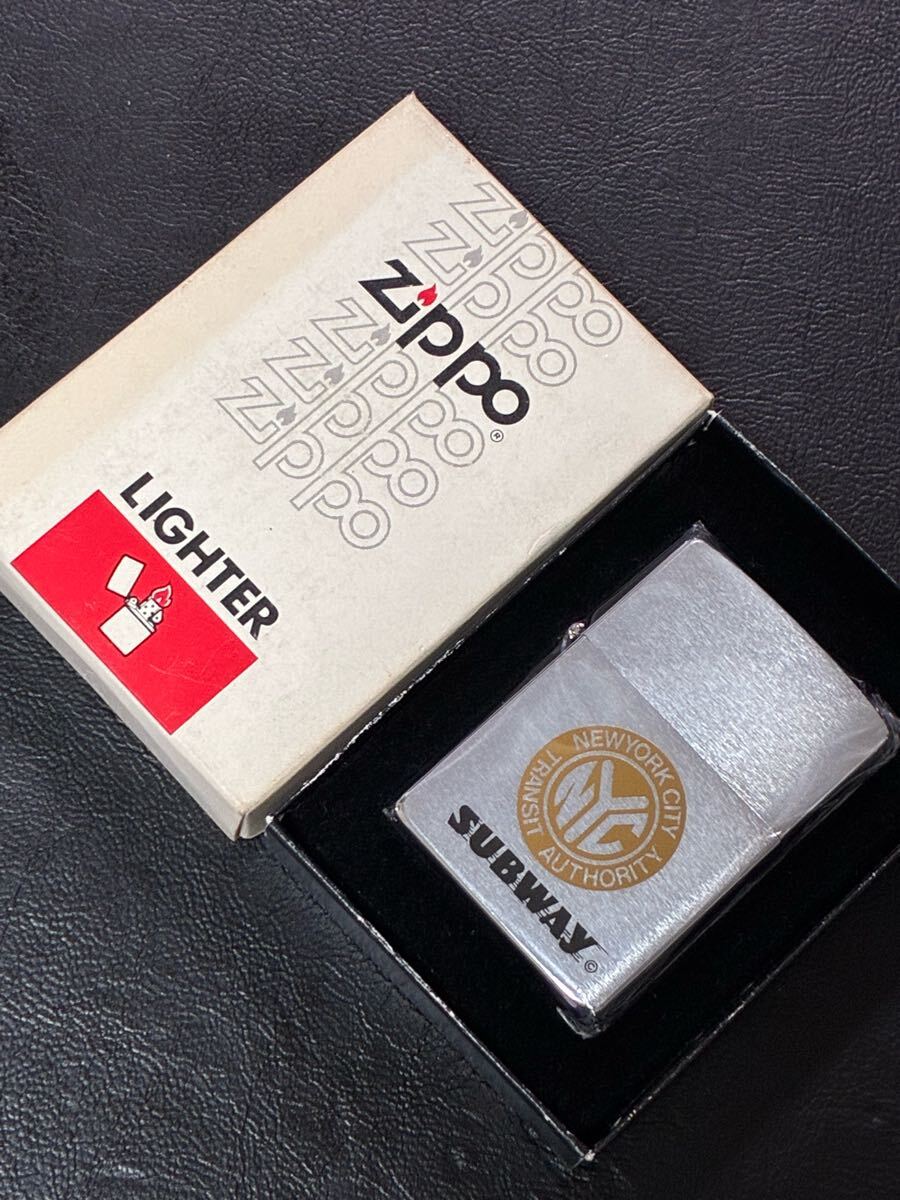zippo SUBWAY 1981年製希少モデル ヴィンテージ シルバーインナー 年代物 ケース ヴィンテージ取扱説明書付き拍卖