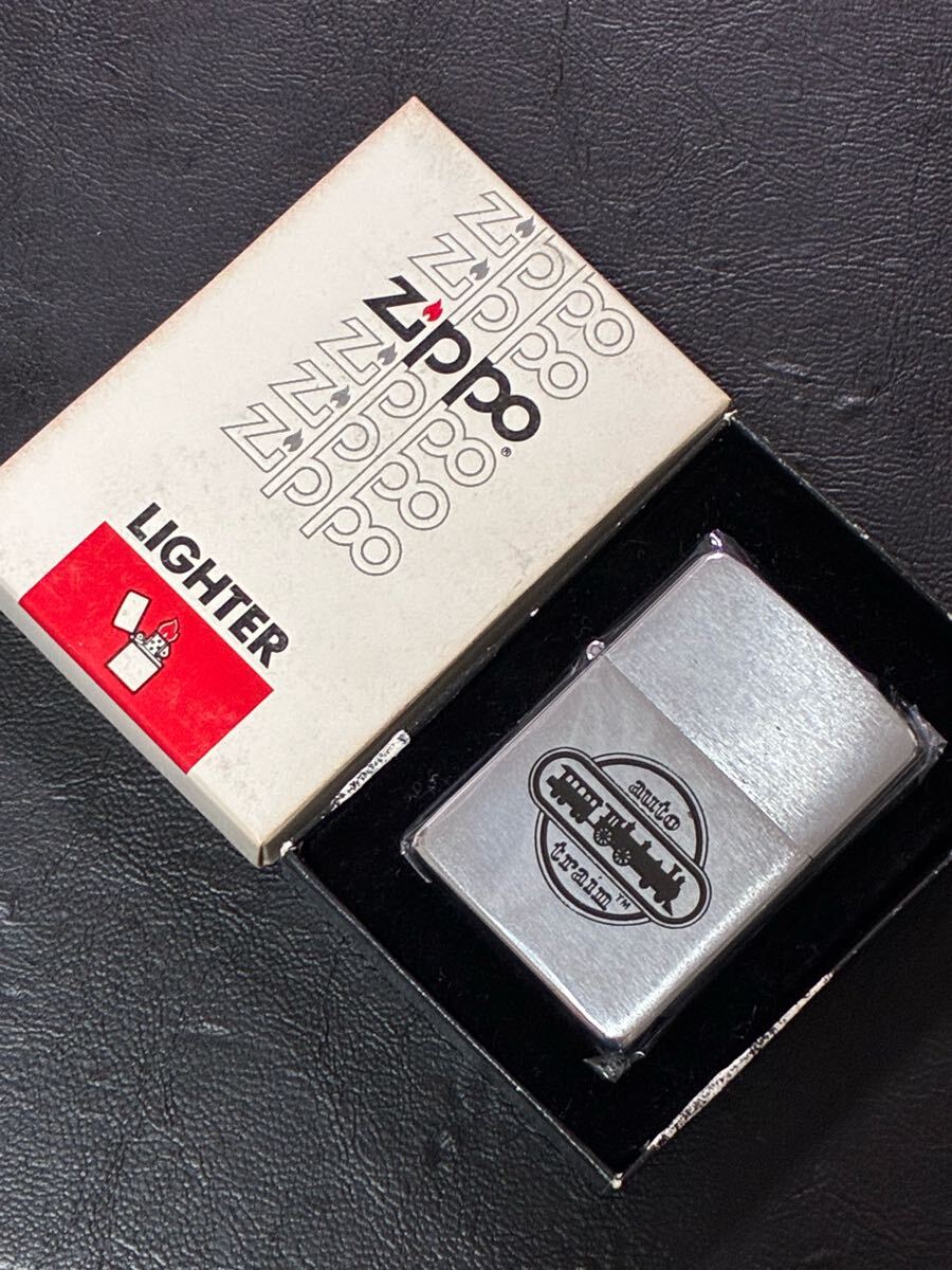 zippo auto train TM 1982年製 希少モデル ヴィンテージ シルバーインナー 年代物 ケース ヴィンテージ保証書付き拍卖