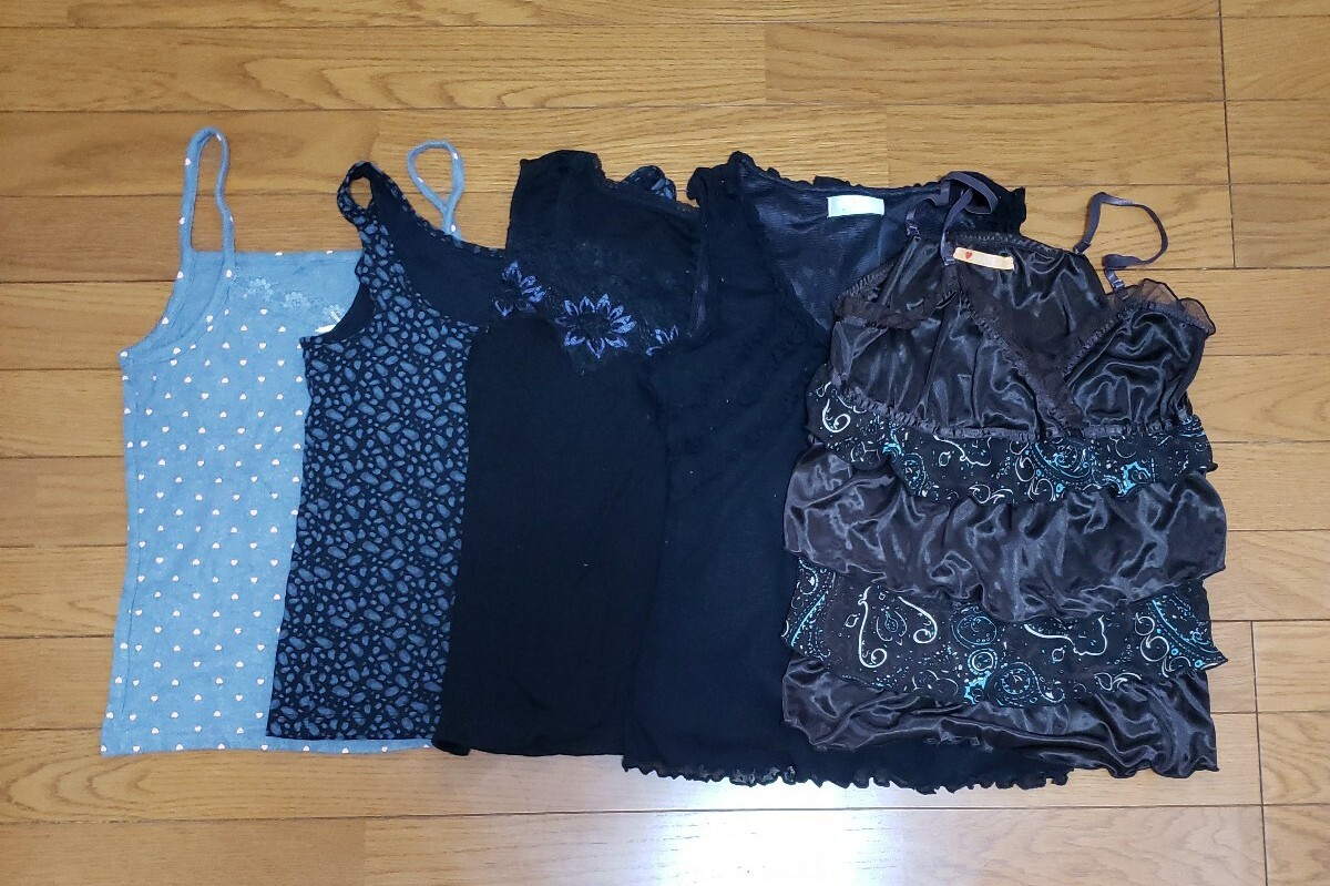 【L】春夏物トップス まとめ売り 5着 タンクトップ キャミソール チュニック FIBER DRY LAVENUE climax heat goil拍卖