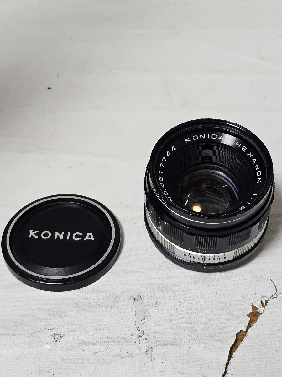 (美品)Konika Hexanon 1:1.8 F=52mm オールドレンズ フィルター フード付き拍卖