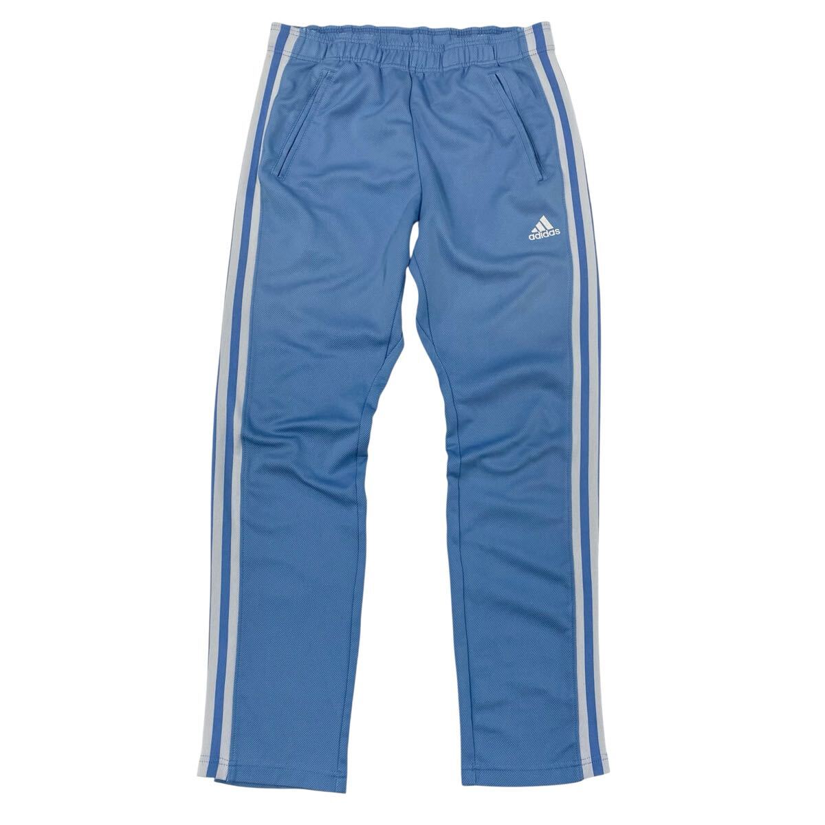 adidas(アディダス)ジャージ トラックパンツ ラインパンツ 刺繍ロゴ メンズM ライトブルー系拍卖