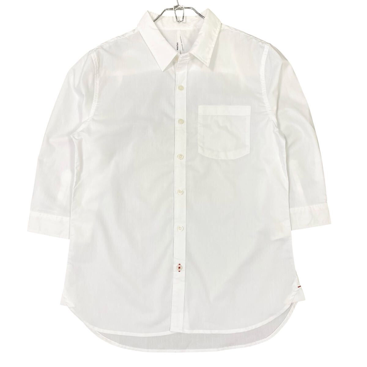 HALHAM(ハルハム)七分袖シャツ メンズM ホワイト拍卖