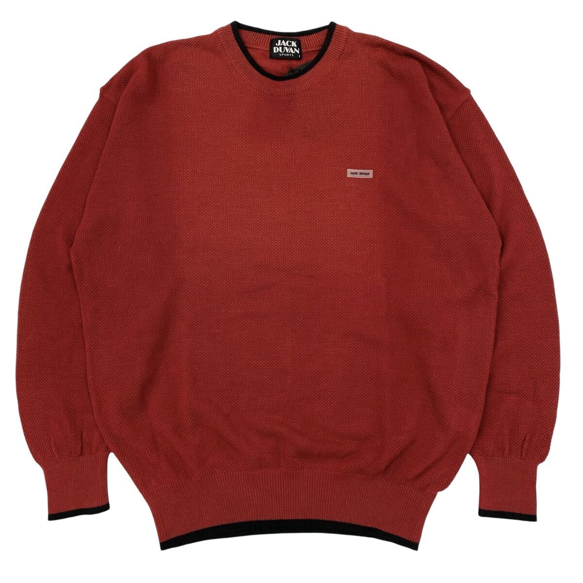 タグ付き JACK DUVAN(ジャックデュバン)ニット セーター リネンミックス メンズL レッド系拍卖