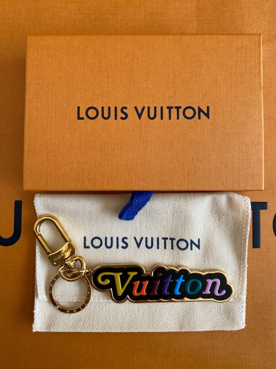 LOUIS VUITTONルイヴィトン ポルト クレ・ヴィトンニュー ウェーブM63747 キーホルダー キーリング バッグチャーム ゴールドマルチカラー拍卖