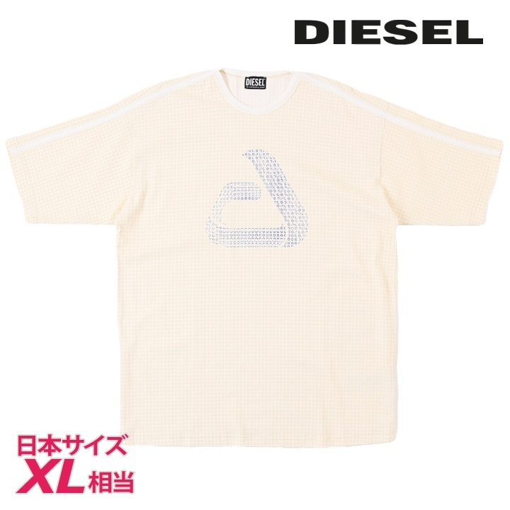 ディーゼル DIESEL 半袖Tシャツ カットソー メンズ パフプリント ウォッシュ加工 ルーズフィット T-HON拍卖