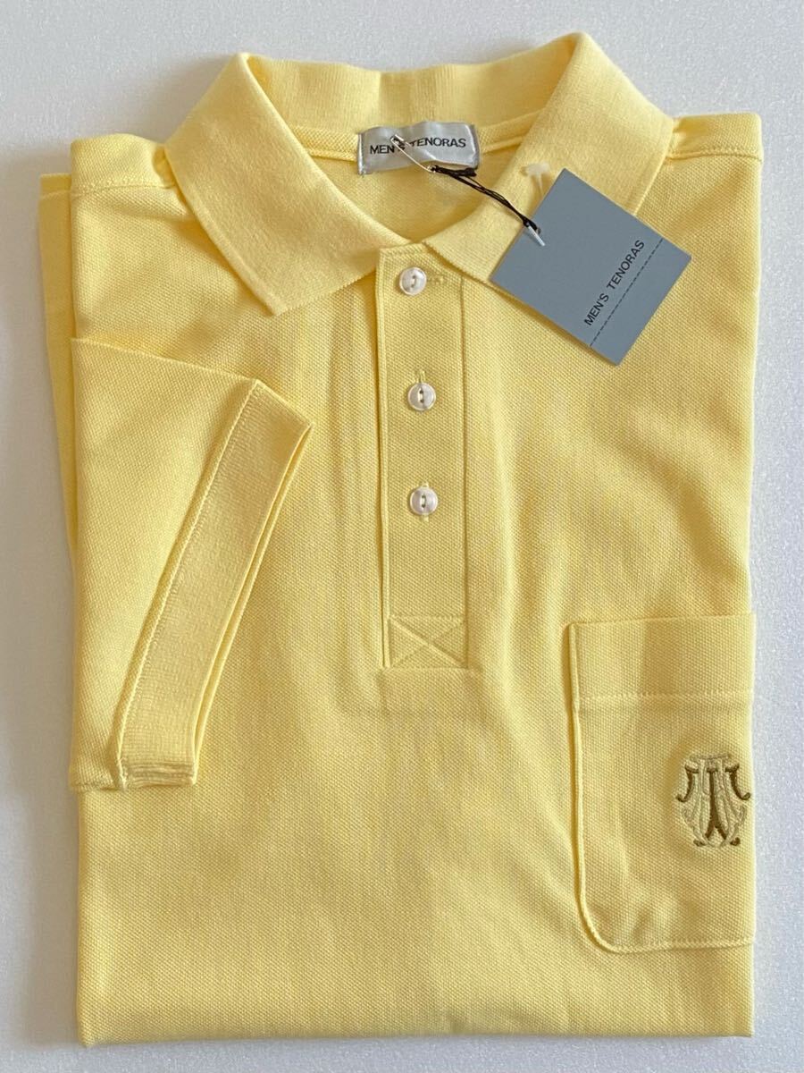 新品未着用◆MEN'S TENORAS メンズティノラス 鹿の子 半袖ポロシャツ メンズ サイズF 実寸M〜L位拍卖