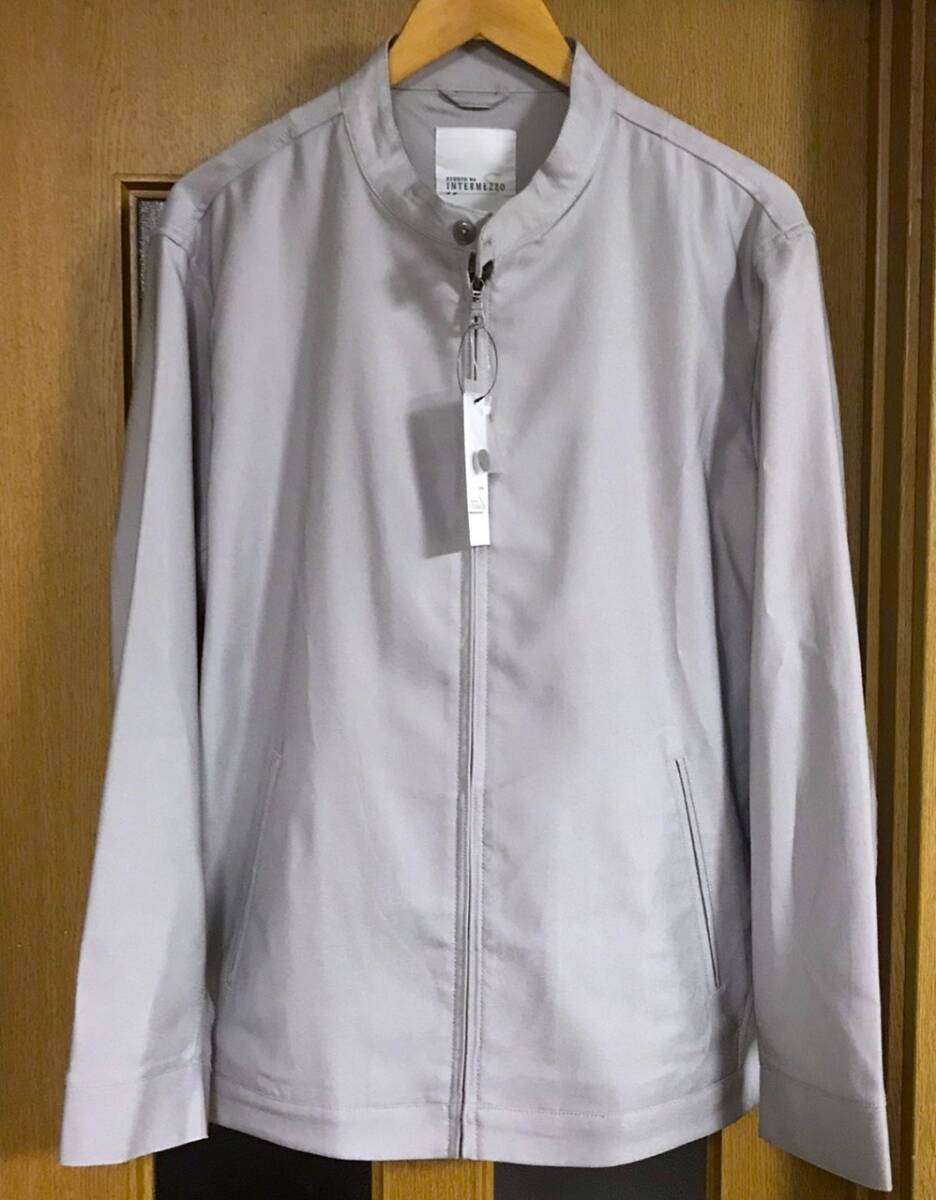 新品 タグ付き イINTERMEZZO ジャケット アウター グレー メンズLL 上着拍卖