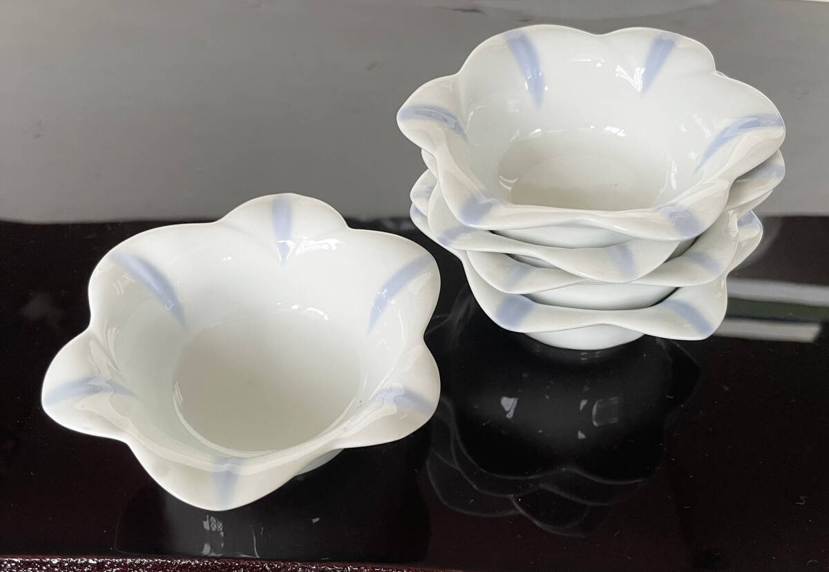 有田焼 小付 朝顔小付 5個組 小鉢 珍味拍卖