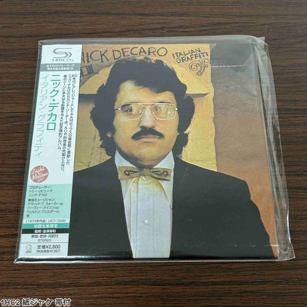 1HC2 紙ジャケ 帯付 CD ニック・デカロ イタリアン・グラフィティ Nick Decaro Italian Graffiti SHM-CD 初回生産限定拍卖