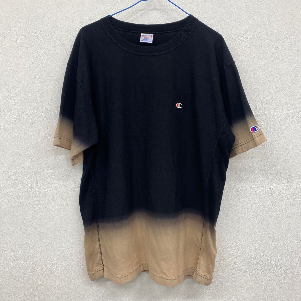 Champion チャンピオン メンズ 半袖Tシャツ ブラック Lサイズ ケ16拍卖