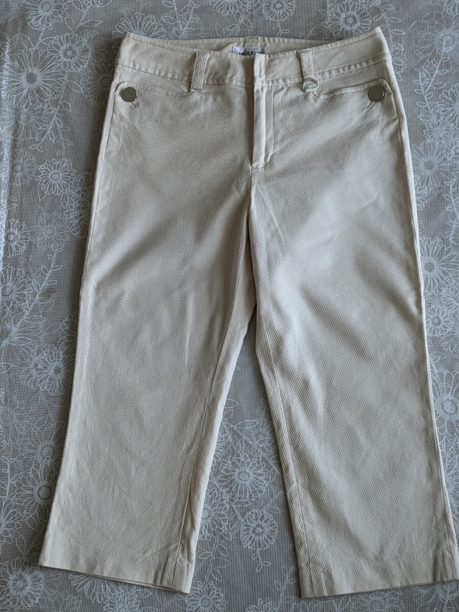 PROUD OF パンツ サブリナ丈 ベージュ サイズW/67 レディース拍卖