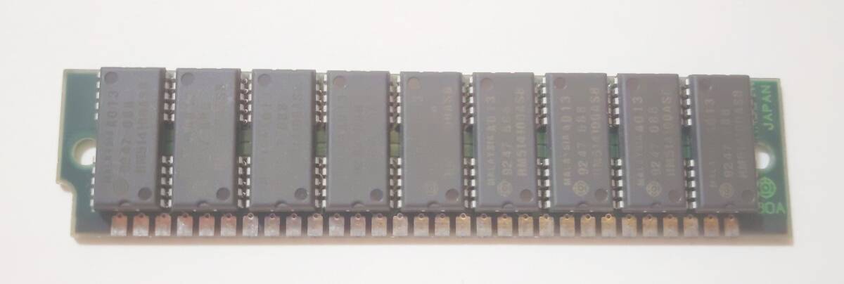 【ジャンク品 送料無料】 4MB Simm30pin 8-Chip 4Mx8 non-Parity Hitachi HB56A48BR-8A拍卖