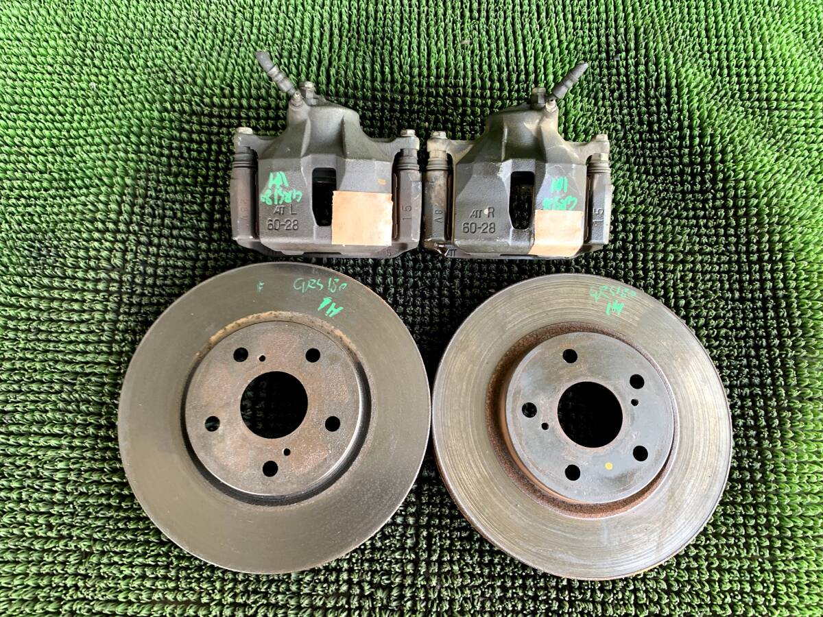 ●即決値段●Z4-1 トヨタ マークX クラウン GRX120 GRX125 GRS180 GRS182 GRS202 フロント ブレーキ キャリパー 左右 ローター 左 右拍卖