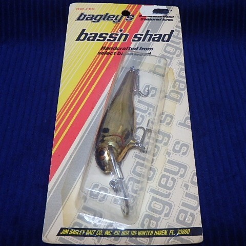 オールド バグリー バッシング シャッド ブラックフラッシュゴールド 未開封品! OLD BAGLEY BASS'N SHAD D92 FLASH BLACK ON GOLD NIP!拍卖