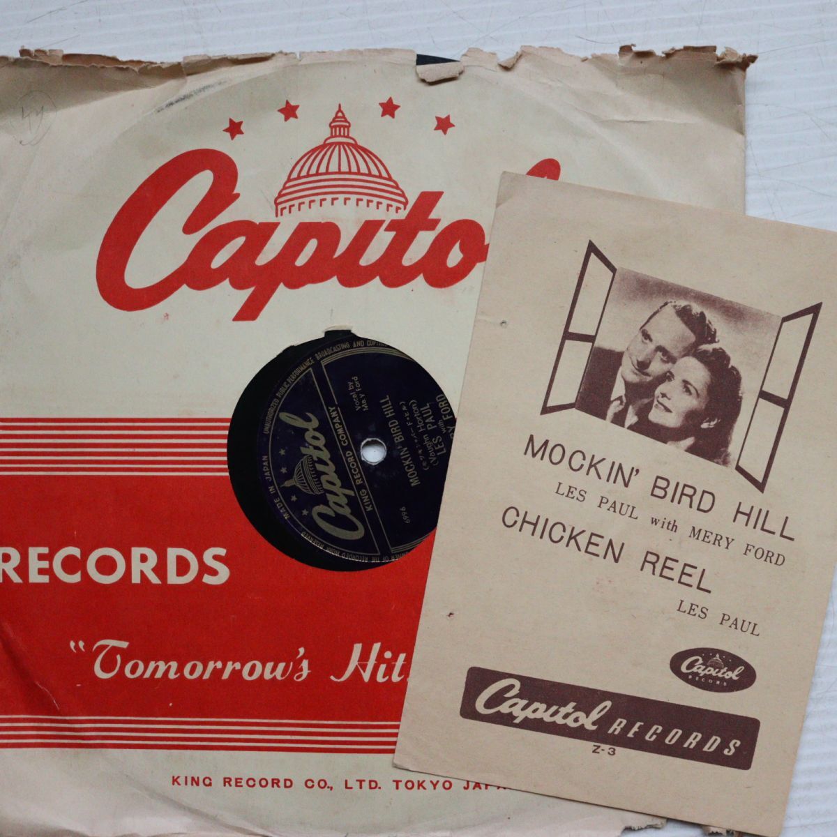 T14/SP盤/レス・ポールとメリー・フォード/「モッキン・バード・ヒル/チッキン・リール」/Z-3拍卖