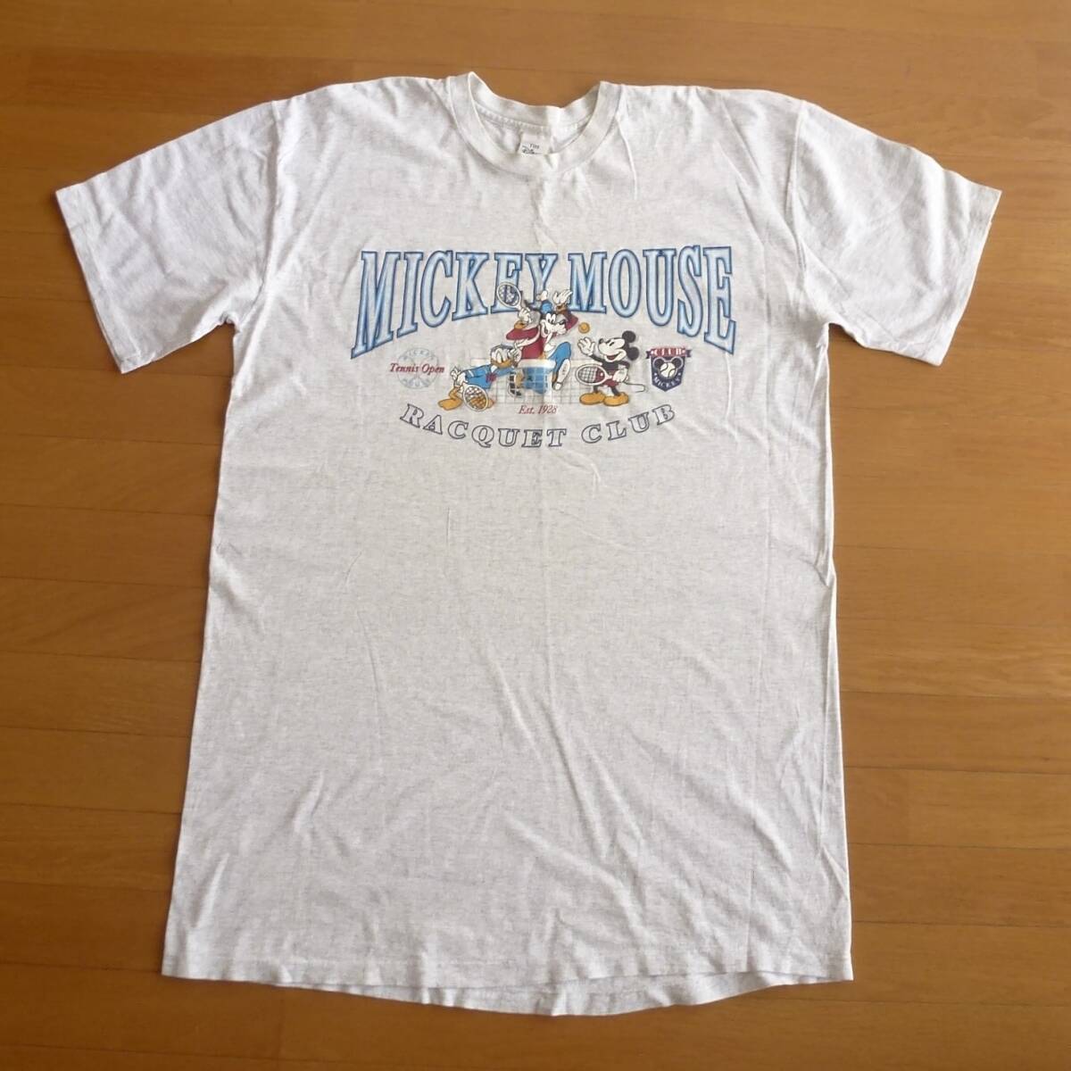 90s USA製 Tシャツワンピース ディズニー ミッキーマウス シングルステッチ 即決あり!拍卖