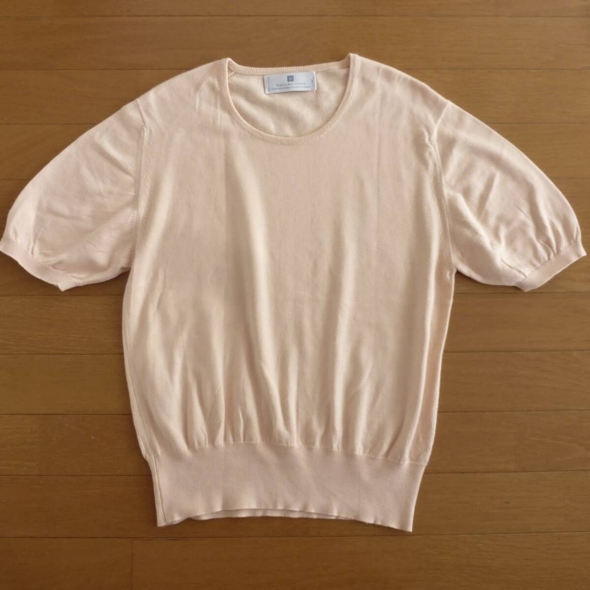 スコットランド製 Ballantyne バランタイン 半袖 コットンセーター 即決あり!拍卖