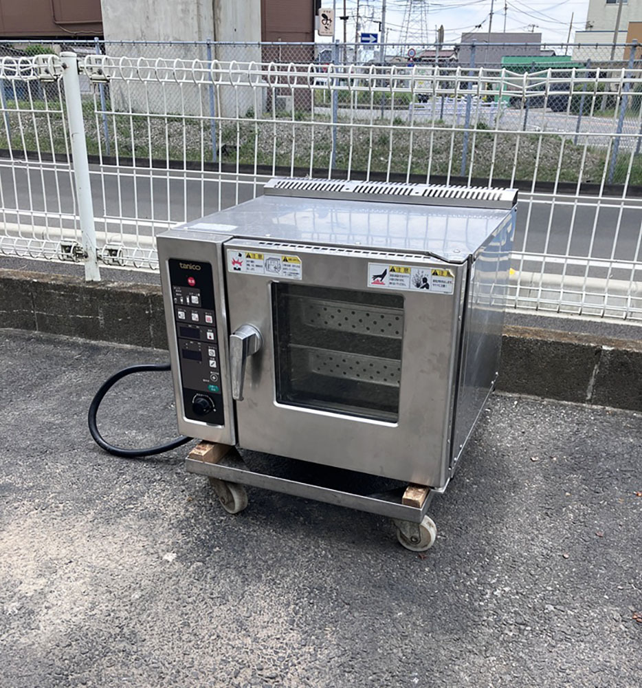 即決 2017年製 タニコー スチームコンベクションオーブン TSCO-2EB 単相200V 幅500 奥行470 スチコン 卓上 電気式 1.9kW 厨房 業務用 中古拍卖