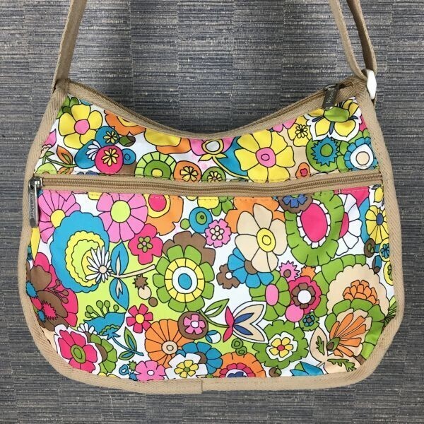 Le Sportsac/レスポートサック 花柄 ショルダーバッグ 茶/ブラウン 管NO.YB25-11拍卖