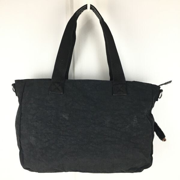 KIPLING/キプリング トートバッグ 黒/ブラック マスコットチャーム付き/ゴリラ 管NO.yB14-36拍卖