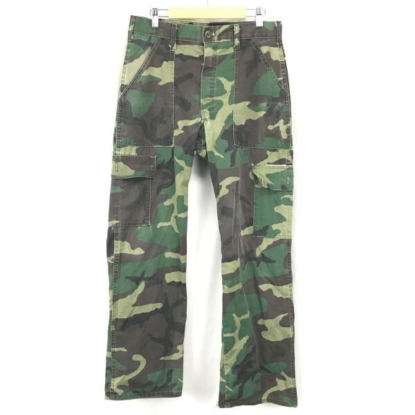 ミリタリーカーゴパンツ【メンズM-L/股下75cm/カーキ/迷彩柄】サバゲー◆BG628拍卖