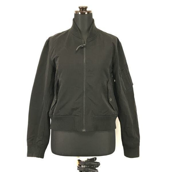 UNIQLO×CARINE ROITFELDコラボ★MA-1【L/レディース/黒/Black】フライトジャケット/カリーヌ・ロワトフェルド/Coats/Jumpers◆BH240拍卖