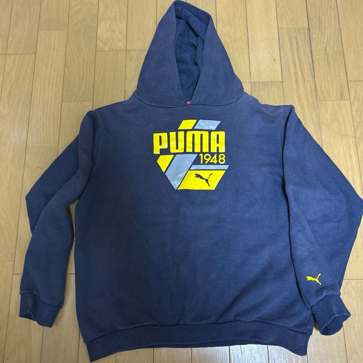 プーマ スエットパーカーキッズ ナス紺 フェード サイズ160拍卖
