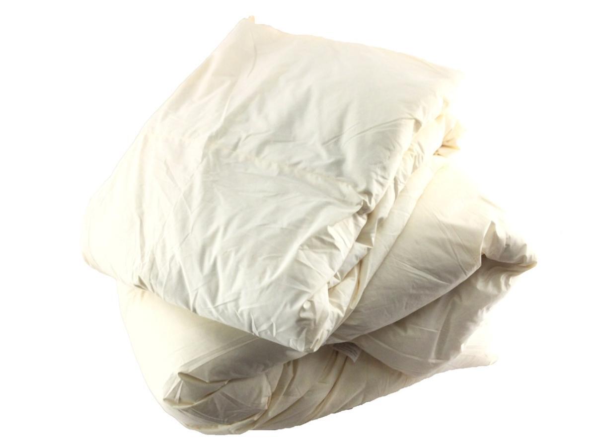 合い掛け布団 & 羽毛布団 抗菌防臭 防ダニ ダックダウン85% 日本製 ダブル 幅190x210cm アイボリー拍卖