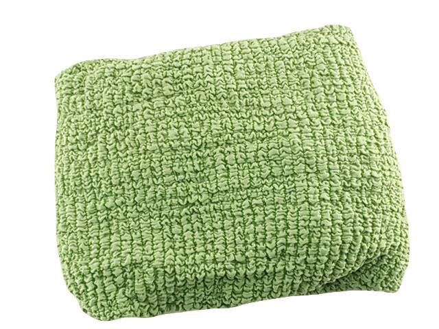 肘あり ソファーカバー 縦横超ストレッチ ポコポコ素材 綿混 ジャカード織り 2人掛用 グリーン系拍卖