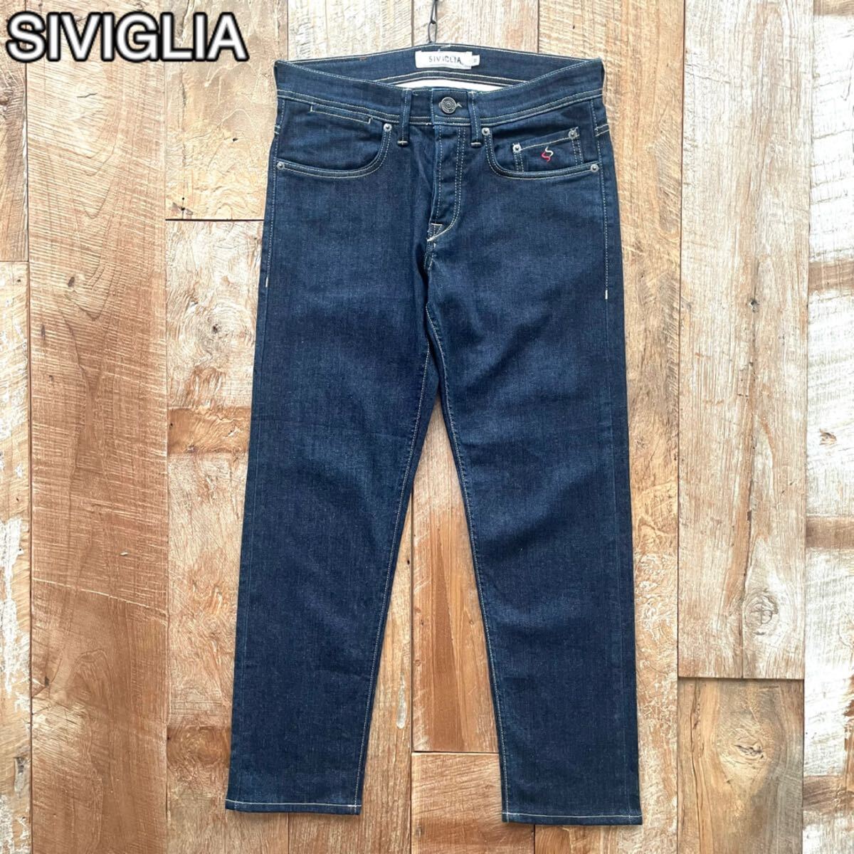 【極美品】SIVIGLIA シビリア テーパード ストレッチ デニム パンツ 30 インディゴブルー ストラスブルゴ取扱拍卖