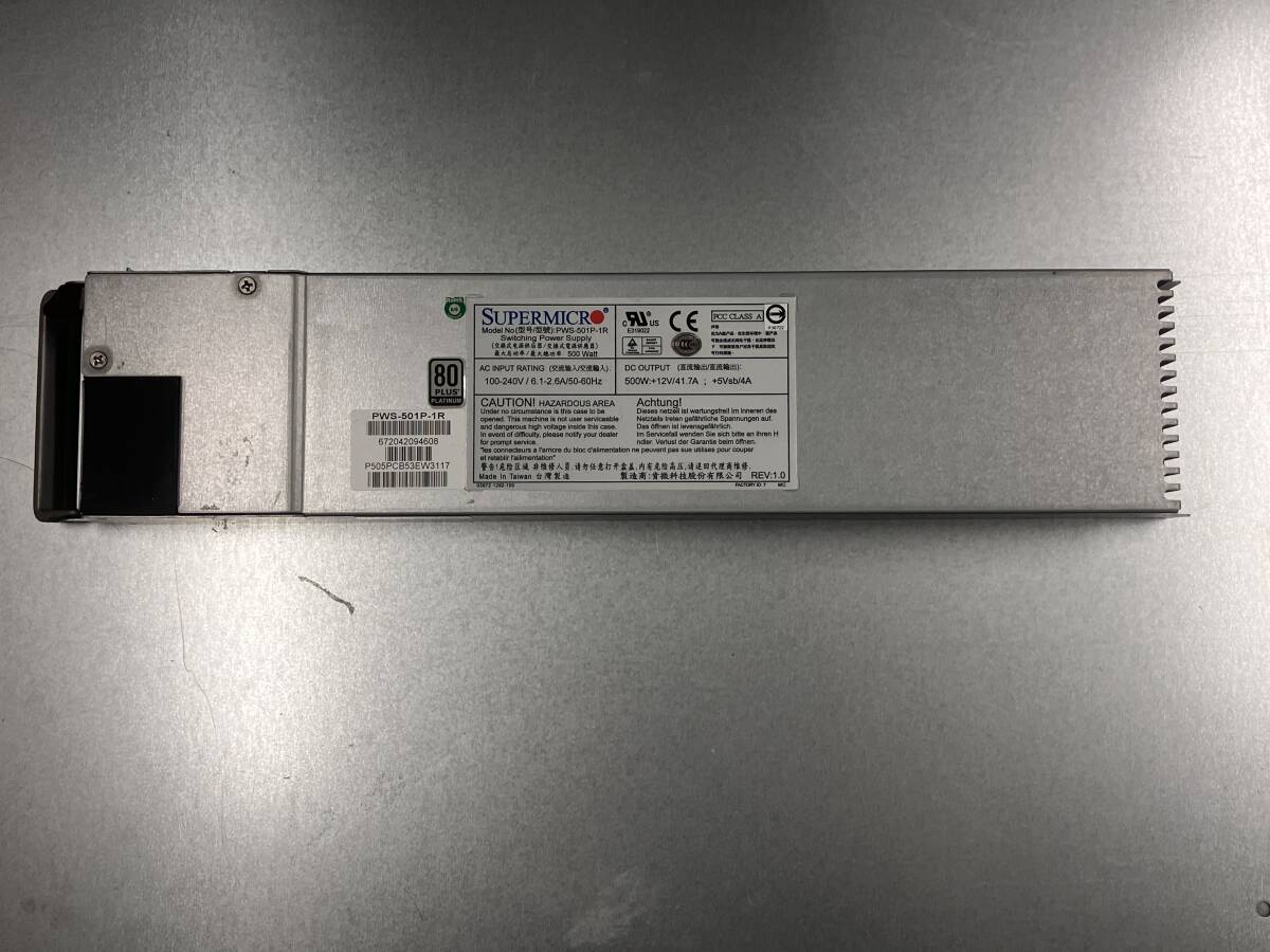 SuperMicro PWS-501P-1R Switching Power Supply 100V 240V 6.1A-2.6A 500W拍卖