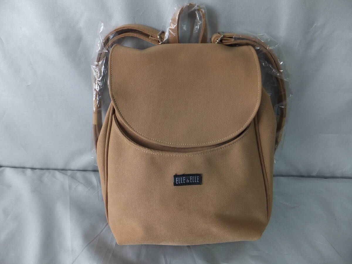 ■ ELLE de ELLE コンパクトサイズレディースリュック・ ※サイズ約 W=25Cm H=30Cm D=10Cm ※保管未使用品拍卖