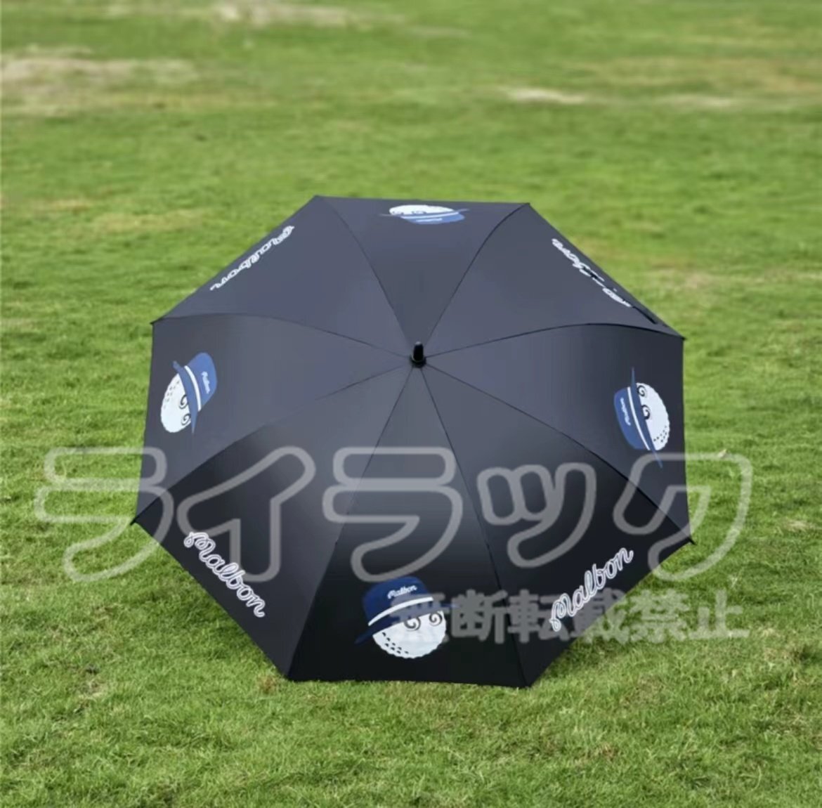 【ブラック】ゴルフ傘 ブルー 長傘 自動オープン 晴雨両用 日焼け防止 紫外線遮断99% ブラックゴムコーティング拍卖