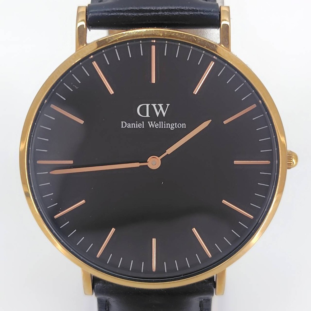 05w13253 ダニエルウェリントン Daniel Wellington Classic 腕時計 ブラック文字盤 ゴールド メンズ K40RB56 中古品拍卖