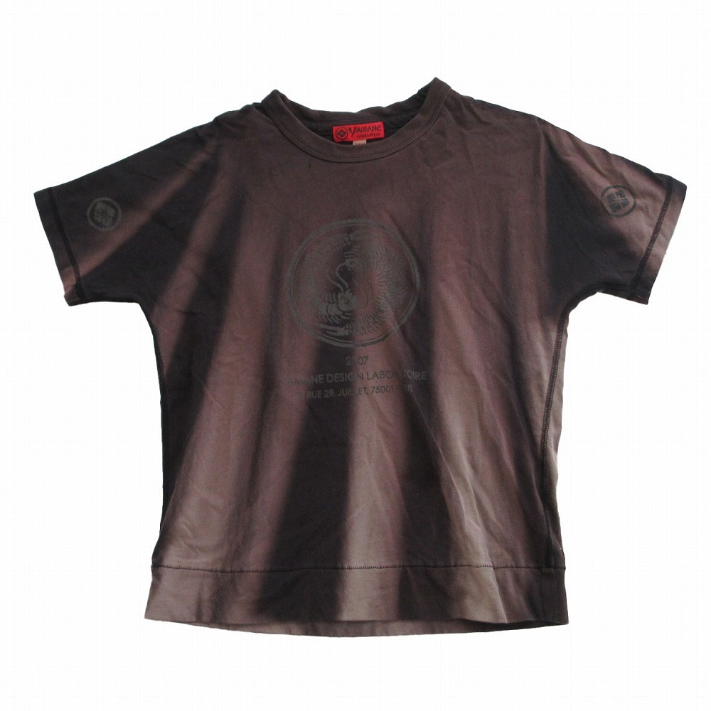 YAMANE GUARANTEED ヤマネギャランティード ムカデ ヴィンテージ加工 Tシャツ トップス 半袖 ブラック サイズM メンズ 【中古】拍卖